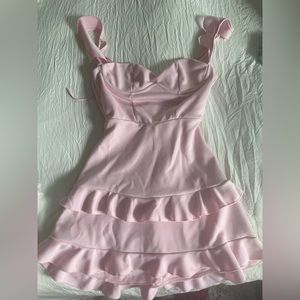 brand new!! Never worn, Lucy in the sky pink corset mini dress size XS